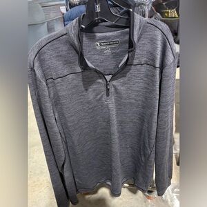 Pebble beach dry luxe performance gray sweater 1/4 zip